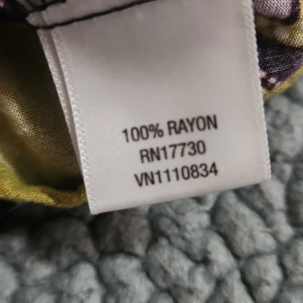 Women's Xhilaration Floral Print Dress Purple And Olive Green Size Medium - Picture 4 of 10